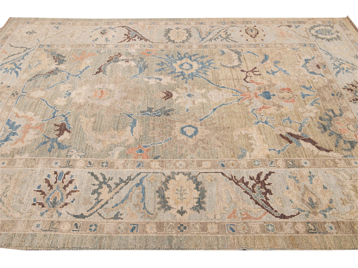 Modern Sultanabad Multicolor Handmade Floral Wool Rug