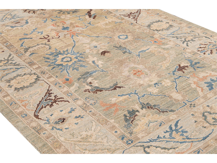 Modern Sultanabad Multicolor Handmade Floral Wool Rug