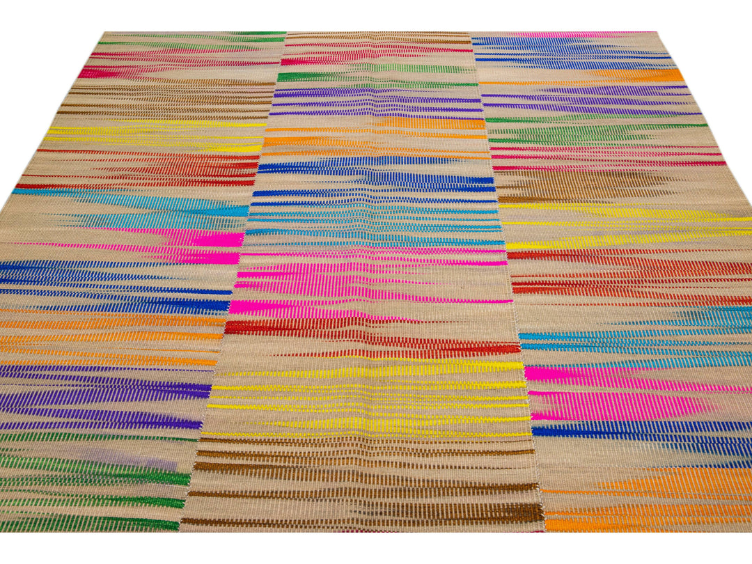 Modern Kilim Wool Rug 7 X 13