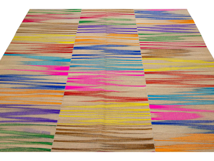 Modern Kilim Wool Rug 7 X 13