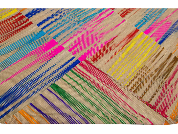 Modern Kilim Wool Rug 7 X 13