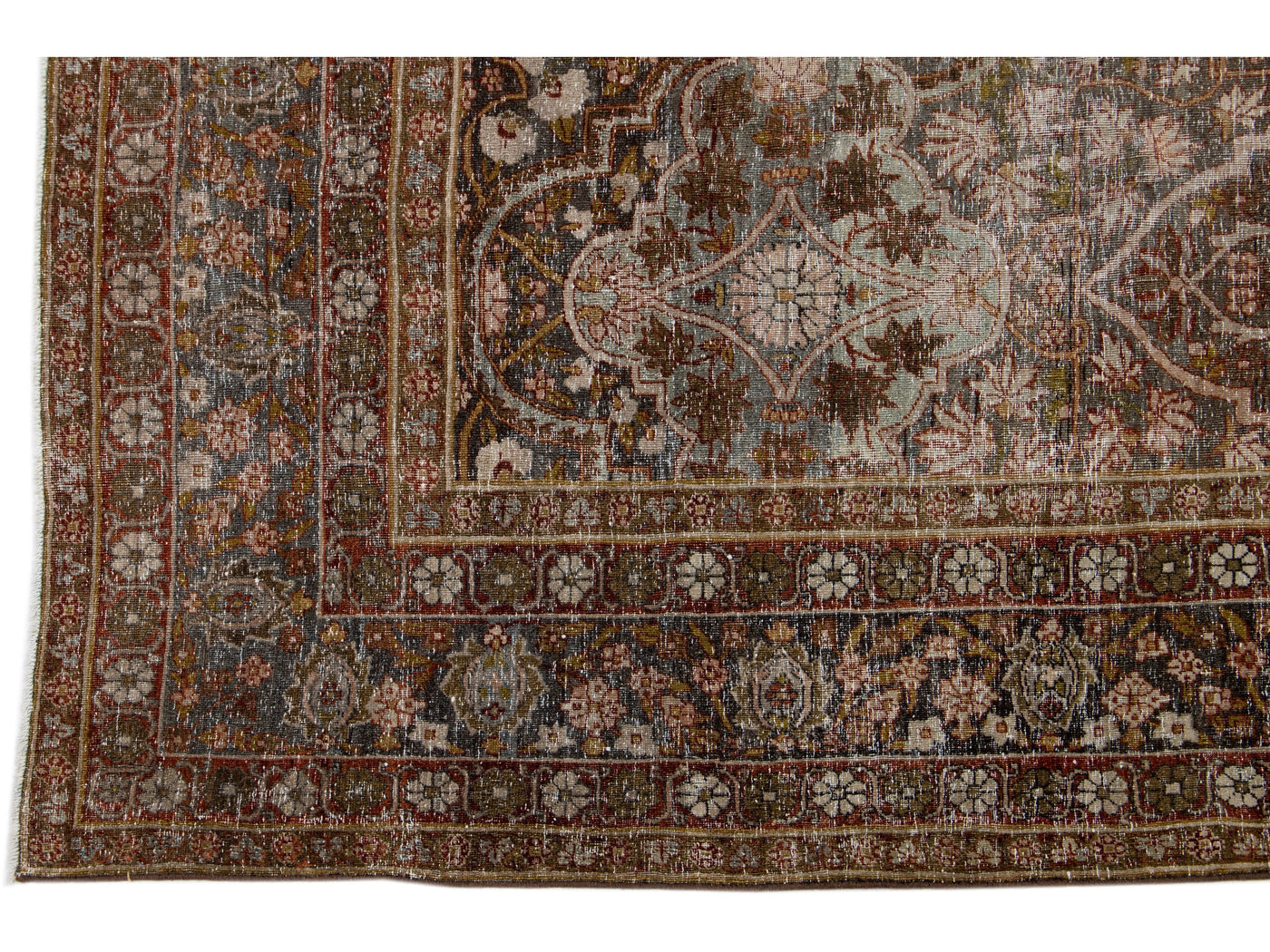 Antique Tabriz Wool Rug 10 X 12