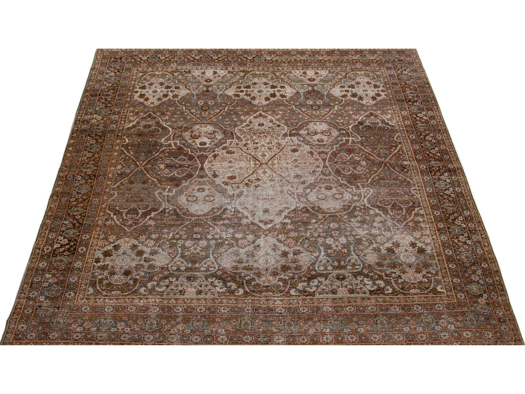 Antique Tabriz Wool Rug 10 X 12