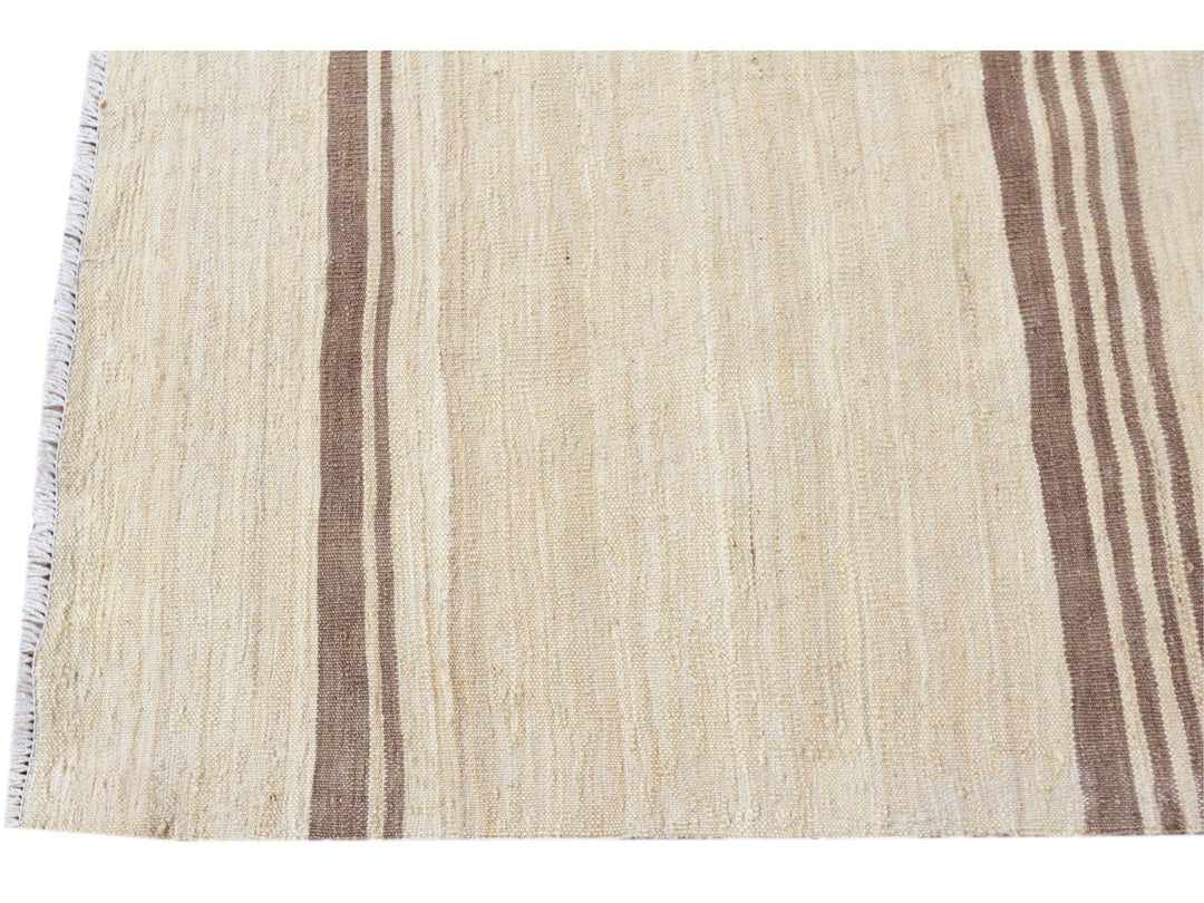 Modern Kilim Wool Rug 9 X 12