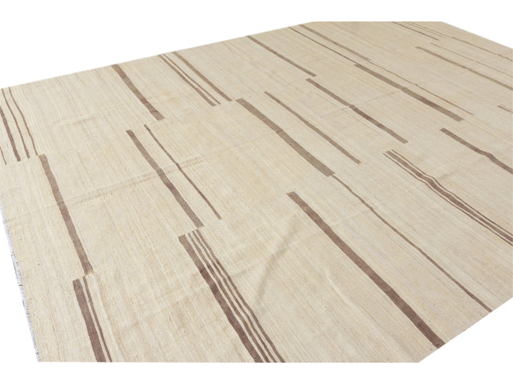 Modern Kilim Wool Rug 9 X 12