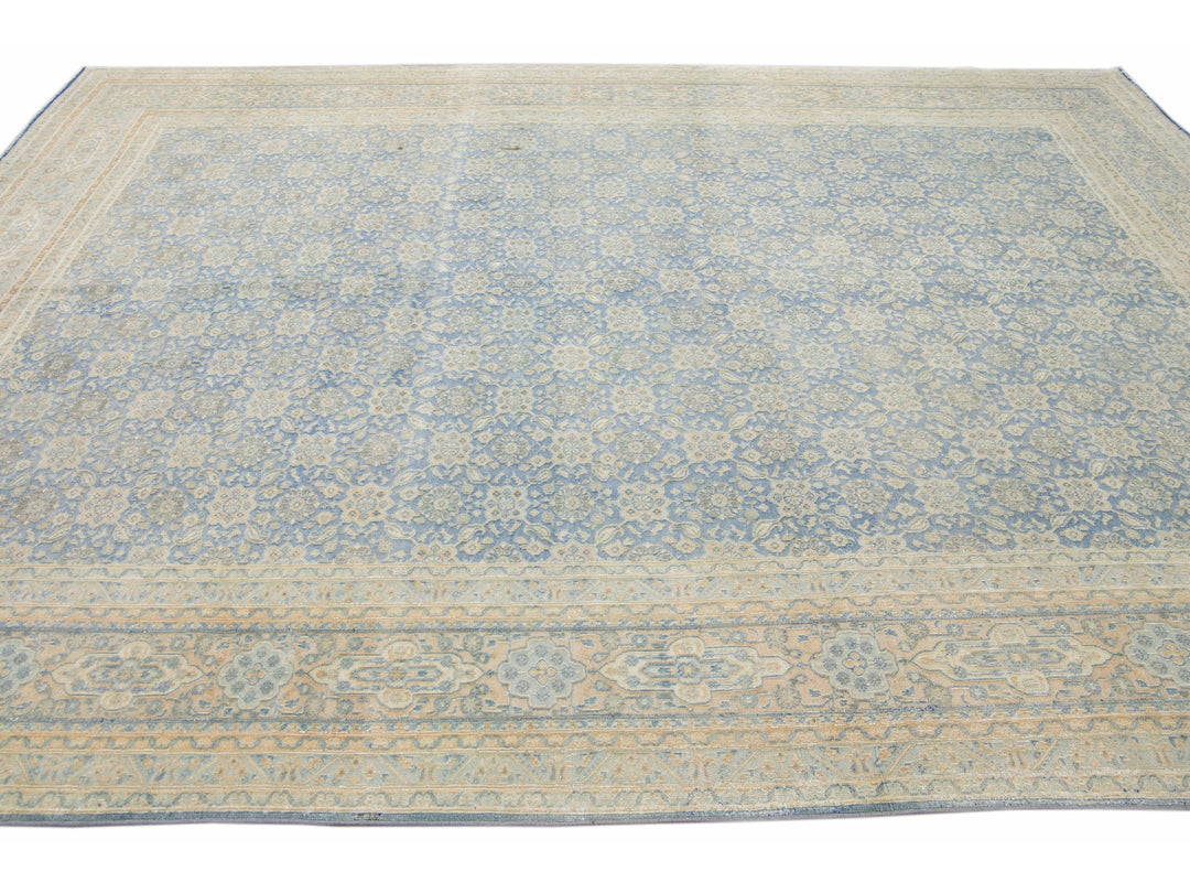 Antique Tabriz Wool Rug 9 X 12