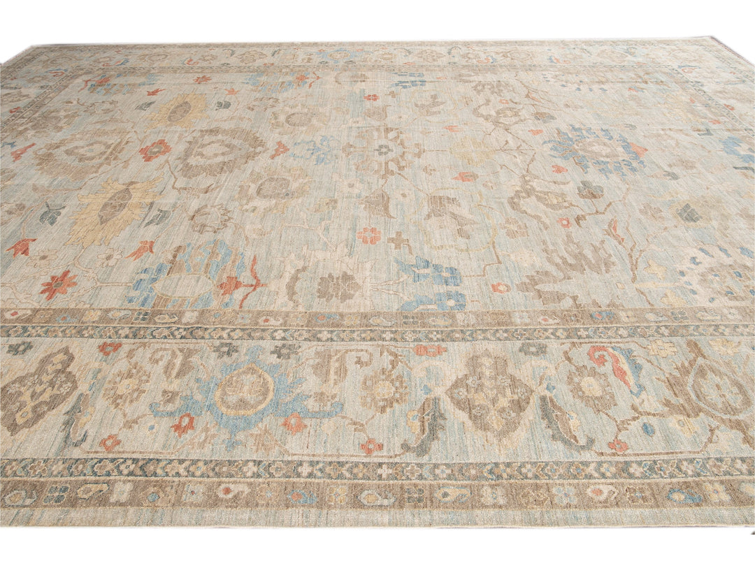 Modern Sultanabad Wool Rug 15 X 19