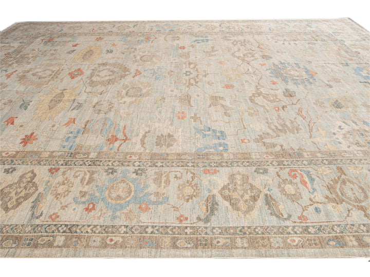 Modern Sultanabad Wool Rug 15 X 19
