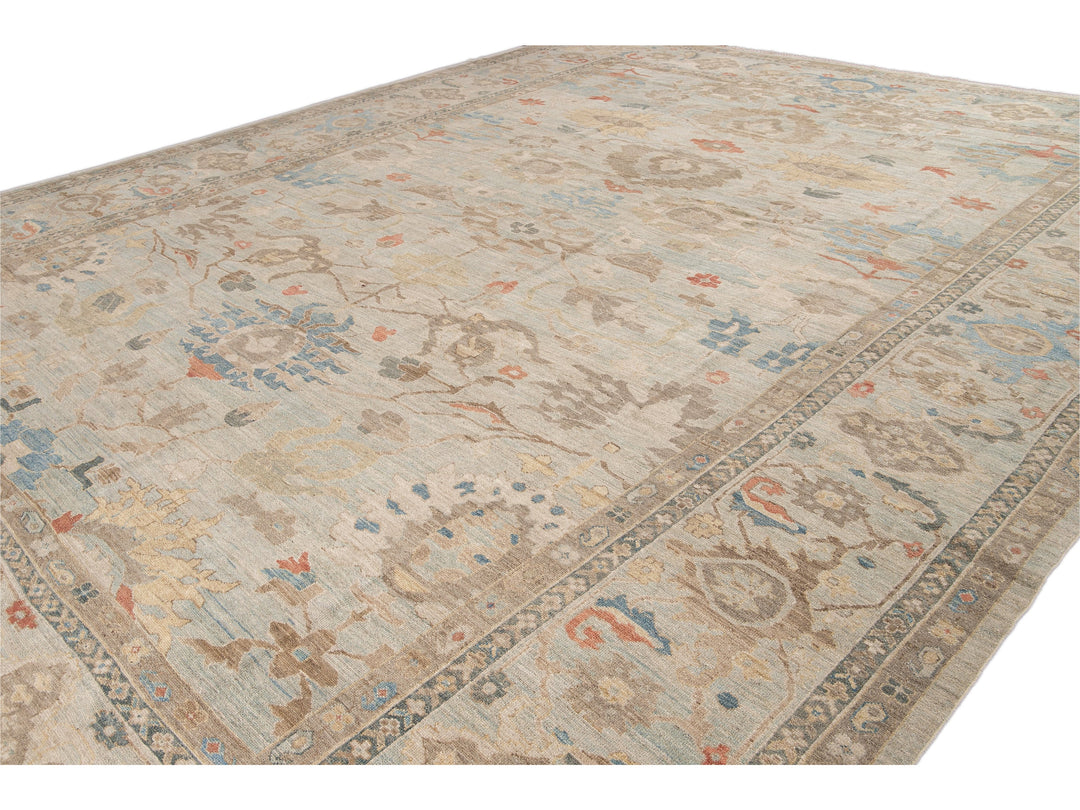 Modern Sultanabad Wool Rug 15 X 19