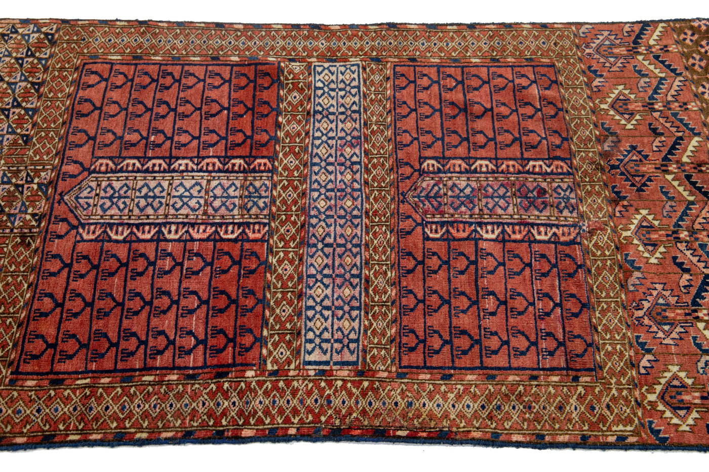 Antique Turkmen Wool Rug 3 X 5