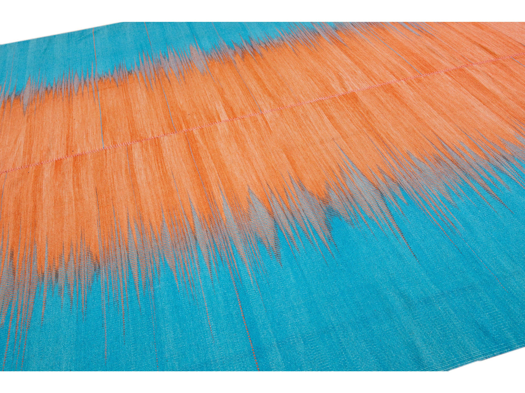 Modern Kilim Wool Rug 10 X 11