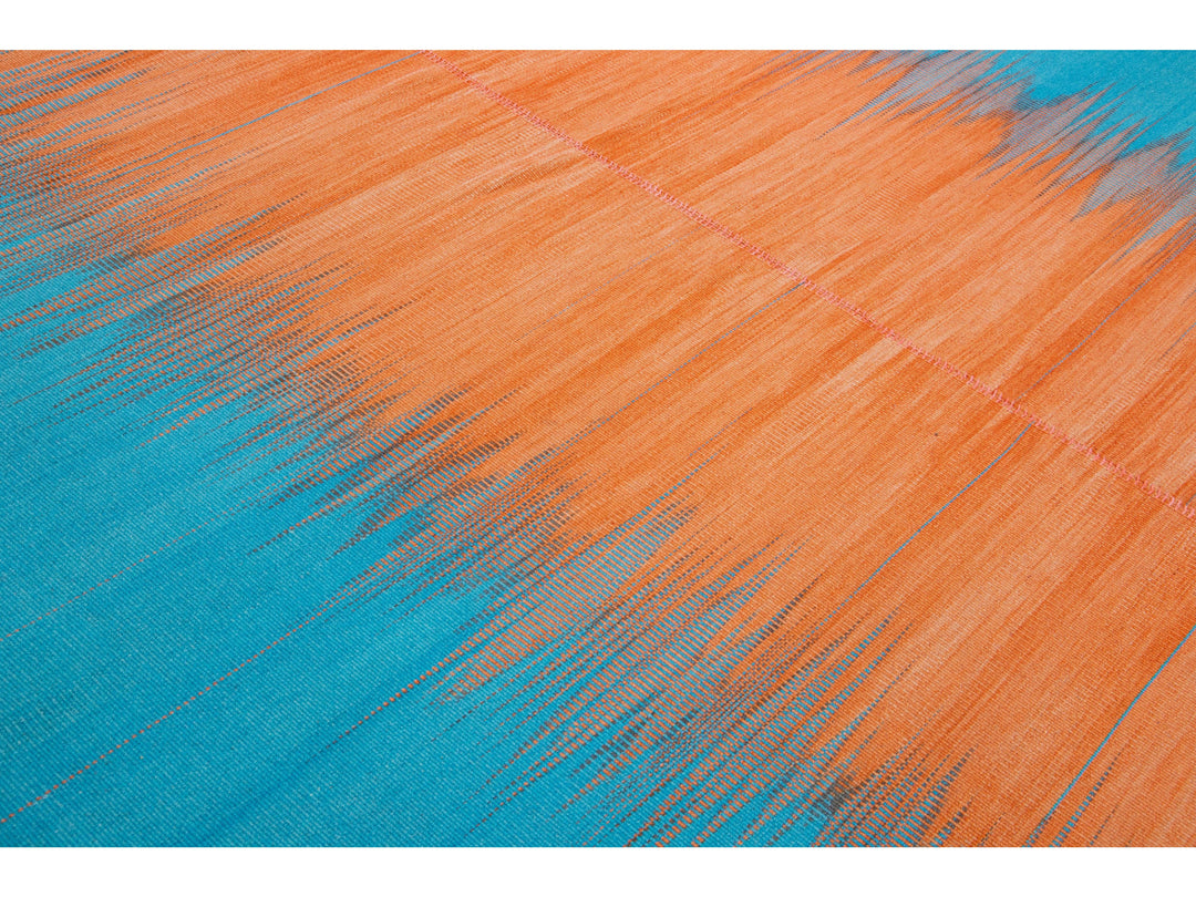 Modern Kilim Wool Rug 10 X 11
