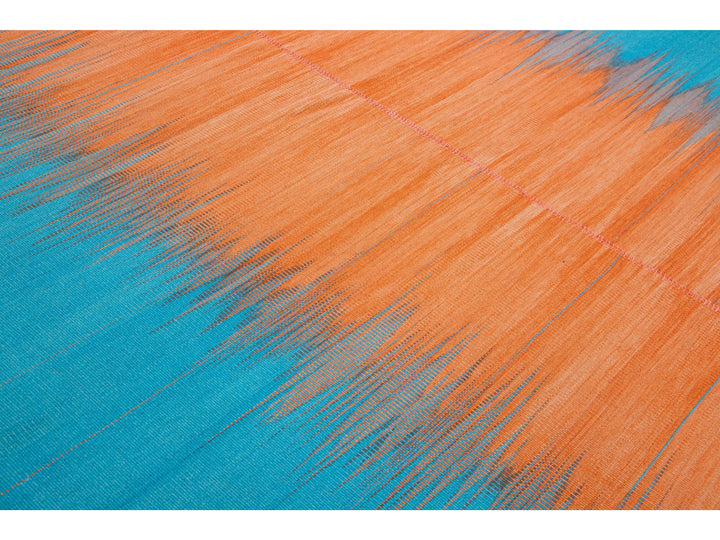 Modern Kilim Wool Rug 10 X 11