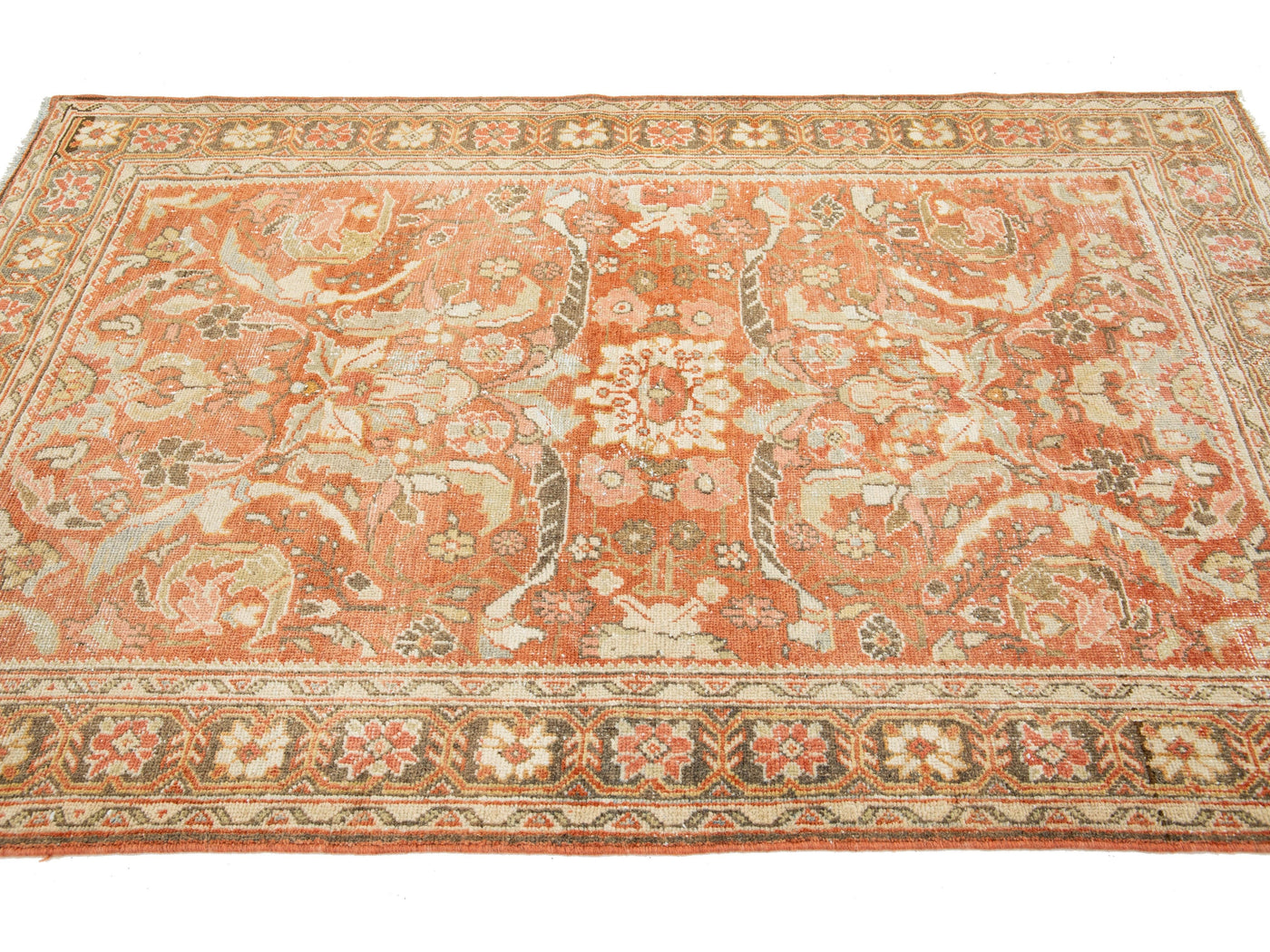 Antique Mahal Wool Rug 5 X 8