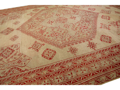 Antique Oushak Wool Rug 15 X 20