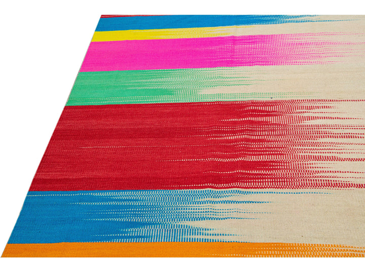 Modern Kilim Wool Rug 10 X 14