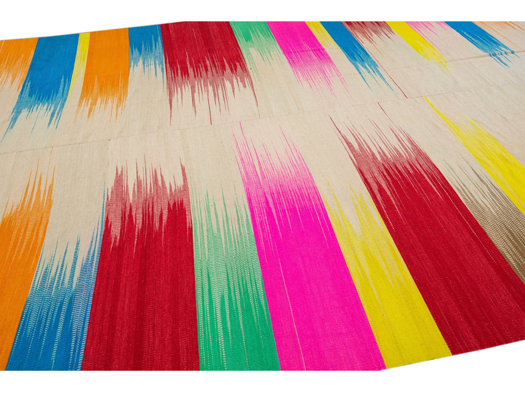 Modern Kilim Wool Rug 10 X 14
