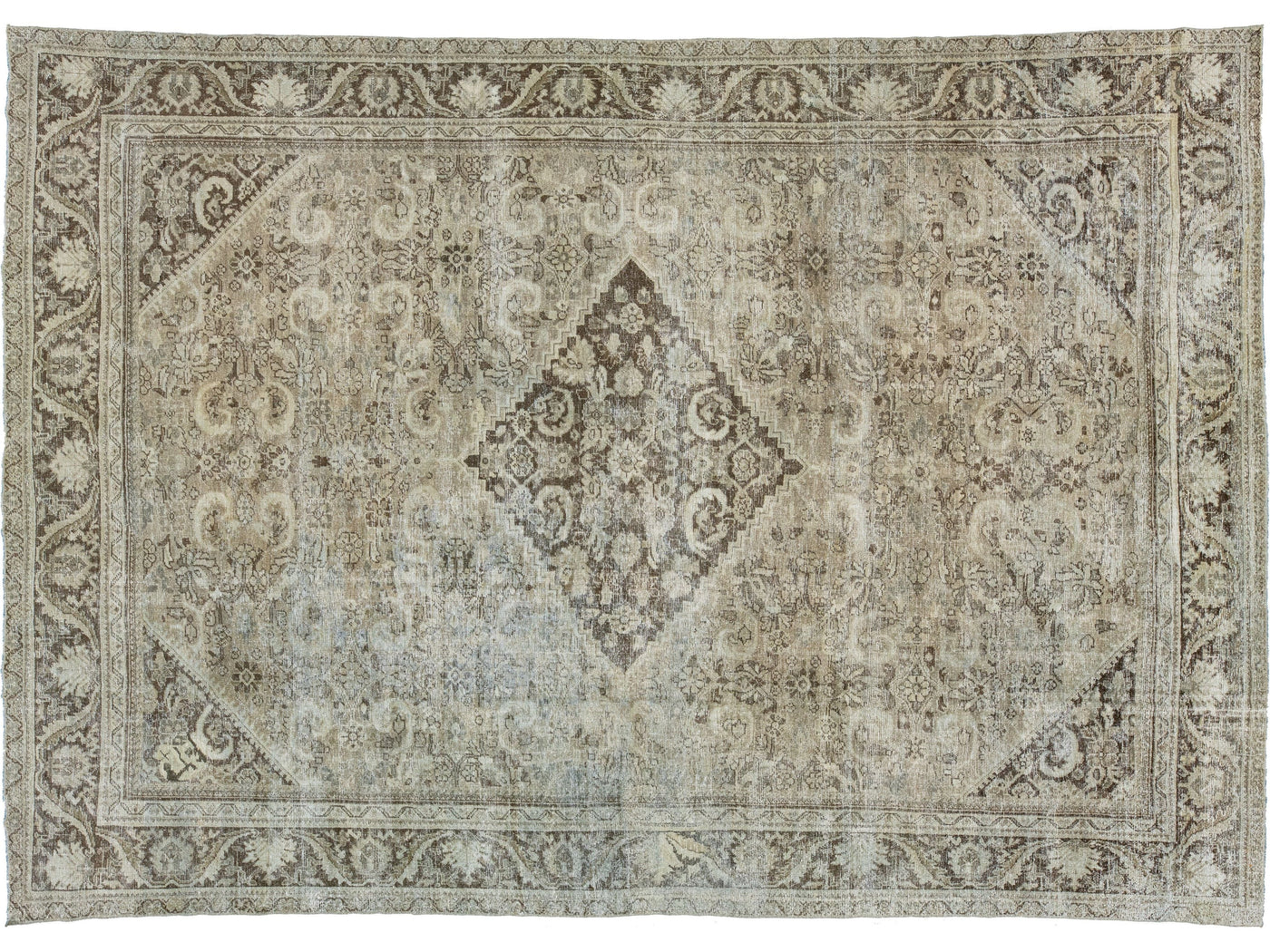 Antique Mahal Wool Rug 10 X 15
