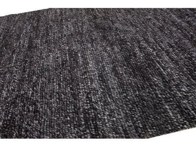 Modern Felted Texture Wool Rug 9 X 12