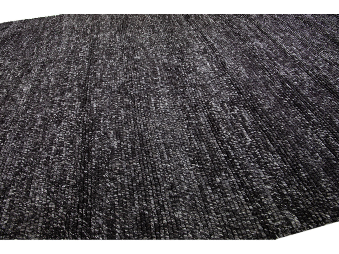 Modern Felted Texture Wool Rug 10 X 14