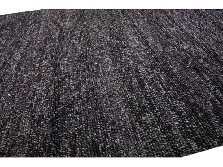 Modern Felted Texture Wool Rug 10 X 14