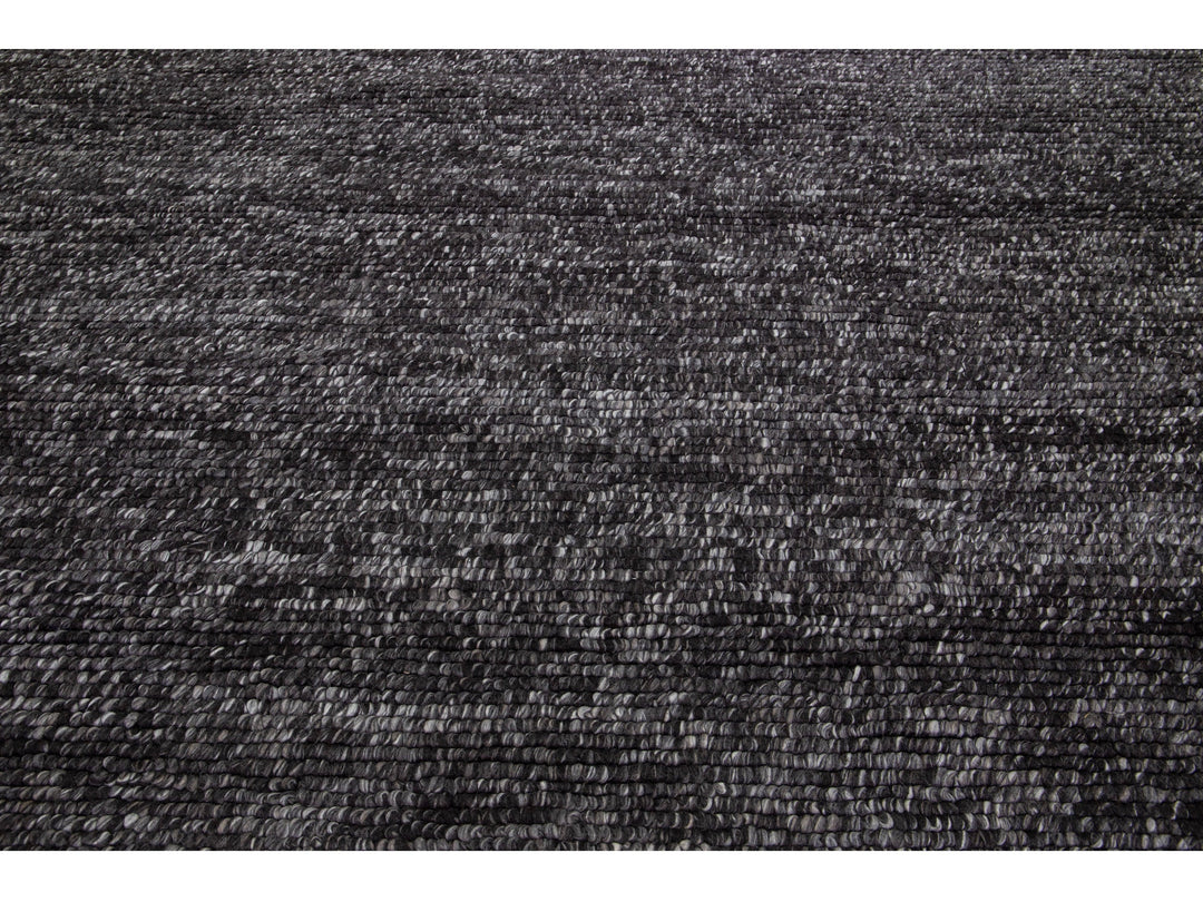 Modern Felted Texture Wool Rug 10 X 14