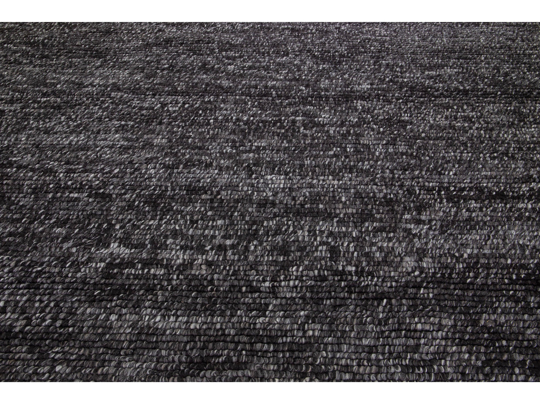 Modern Felted Texture Wool Rug 10 X 14