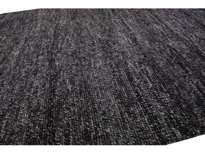 Modern Felted Texture Wool Rug 12 X 15