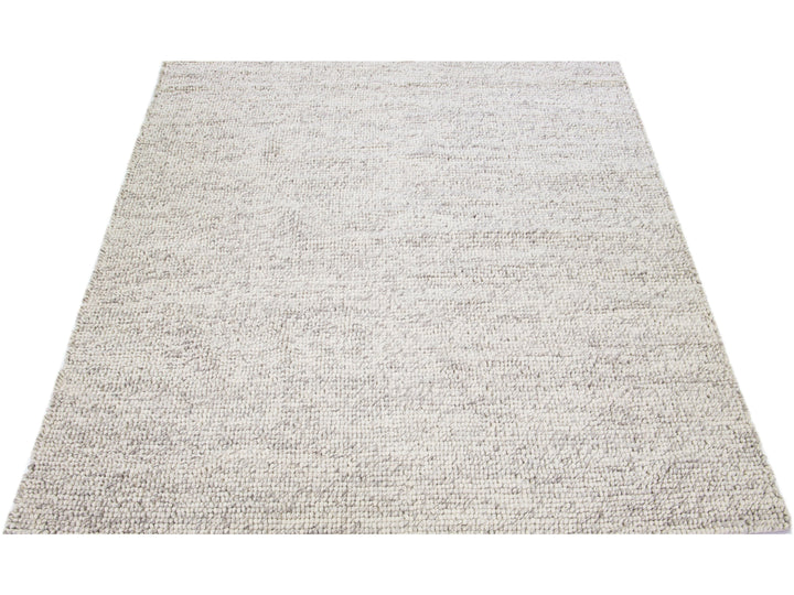 Modern Felted Texture Wool Rug 9 X 12