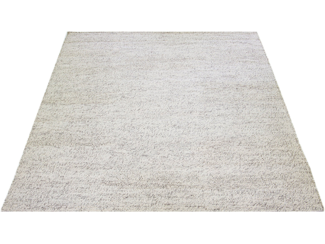 Modern Felted Texture Wool Rug 10 X 14