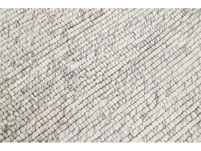 Modern Felted Texture Wool Rug 12 X 15