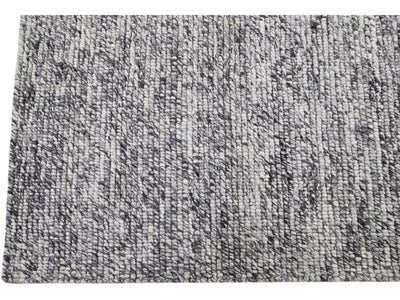Modern Felted Texture Wool Rug 9 X 12