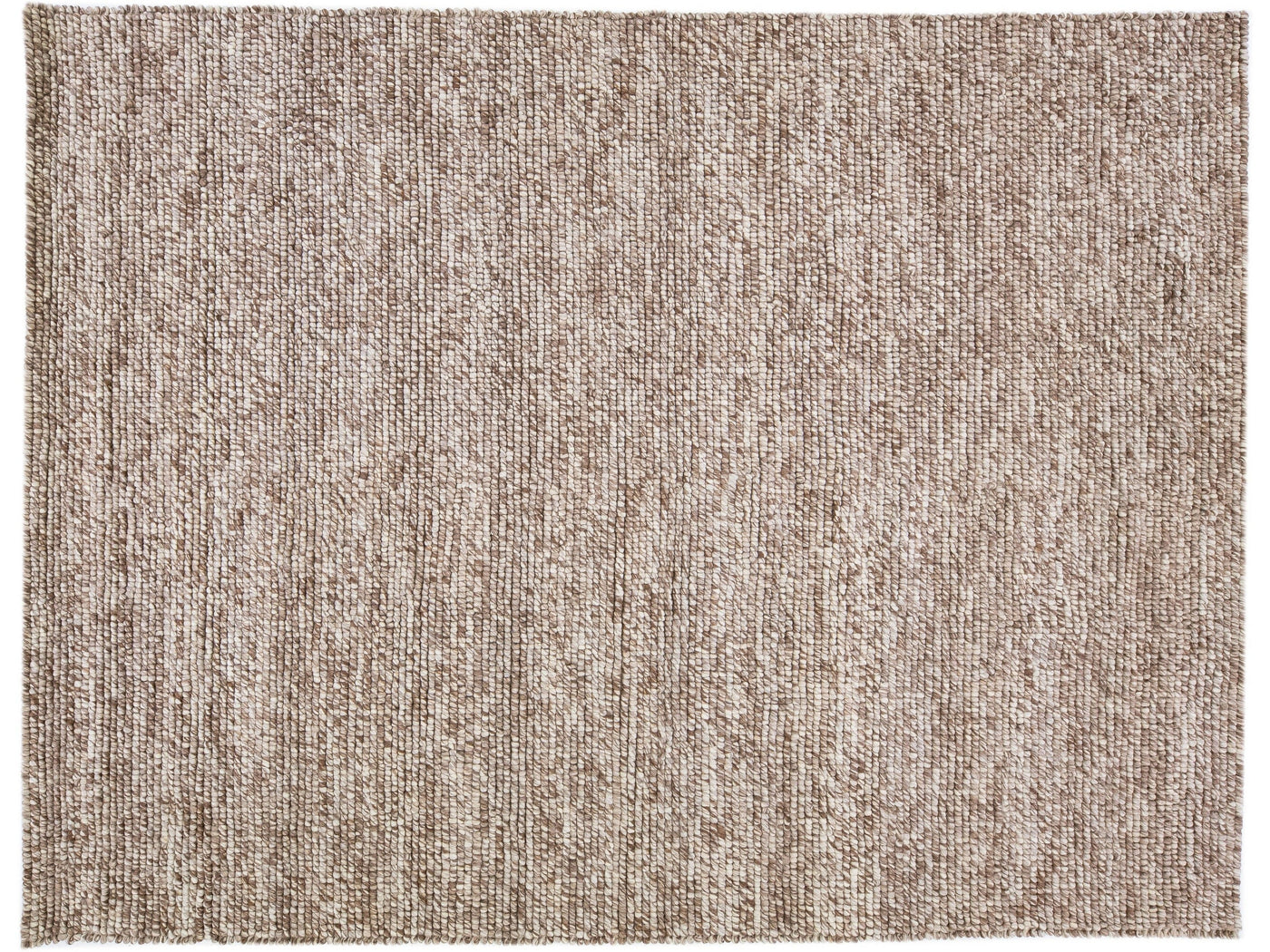 Brown Contemporary Handmade Felted Wool Rug By Apadana