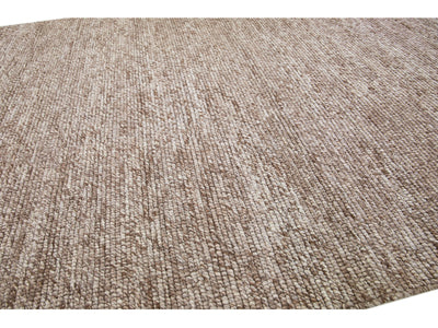 Modern Felted Texture Wool Rug 10 X 14