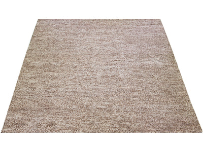 Modern Felted Texture Wool Rug 12 X 15