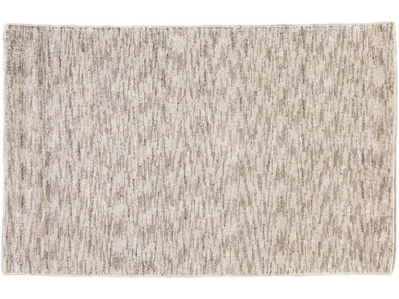 Modern Delino Handloom Gray Solid Wool Rug