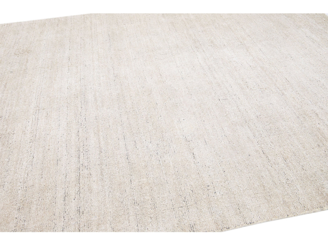 Modern Bamboo & Silk Groove Rug 8 X 10