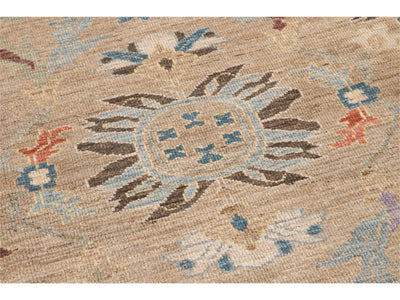 Modern Sultanabad Handmade Multicolor Floral Wool Rug