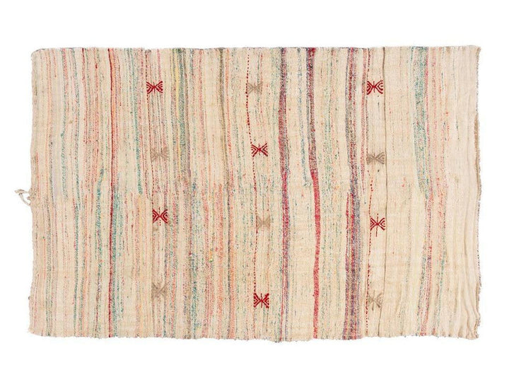 Vintage Flatweave Kilim Wool Rug 7 X 11
