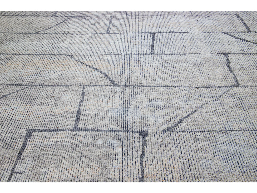 Modern Moroccan Style Wool Rug 12 x 15