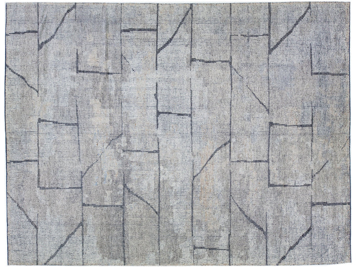 Modern Moroccan Style Wool Rug 12 x 15