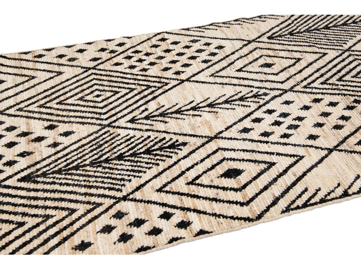 Modern Moroccan Wool Runner 4 X 19