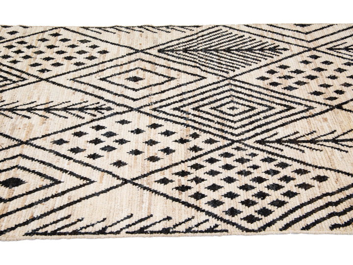 Modern Moroccan Wool Runner 4 X 19