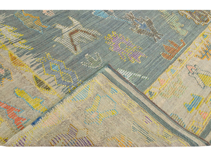 Modern Oushak Wool Rug 8 X 11