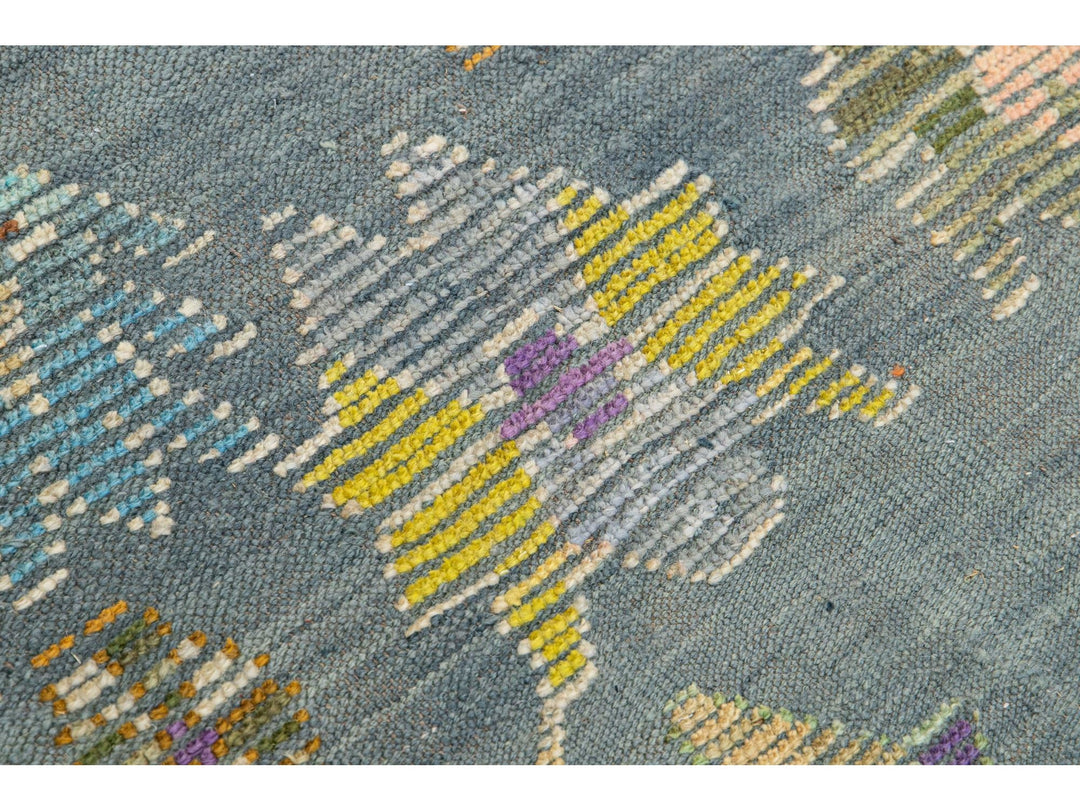 Modern Oushak Wool Rug 8 X 11