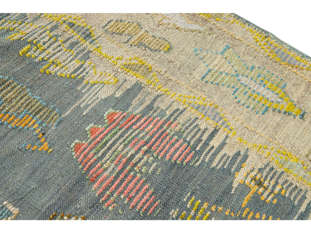 Modern Oushak Wool Rug 8 X 11