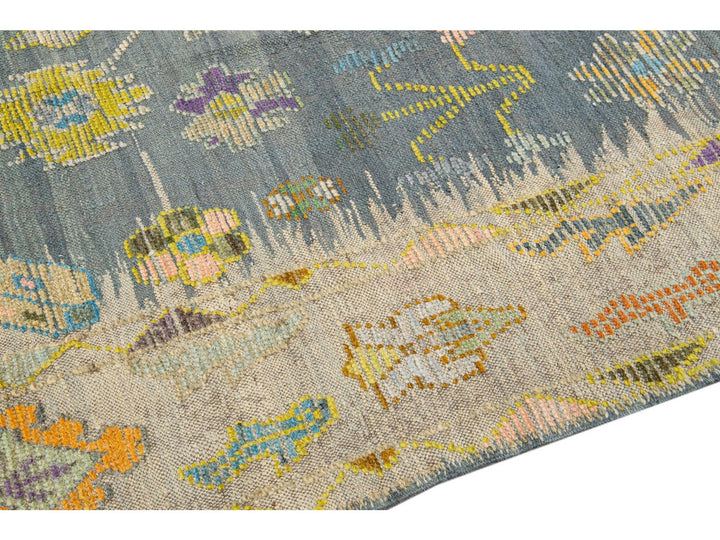 Modern Oushak Wool Rug 8 X 11