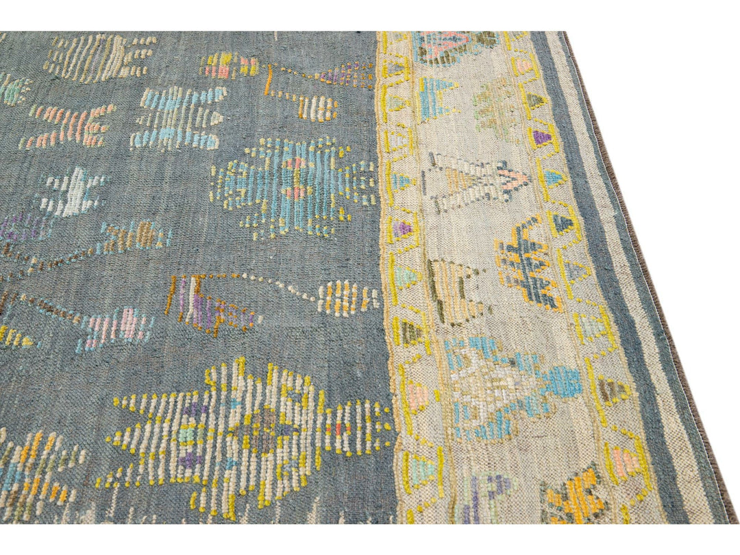 Modern Oushak Wool Rug 8 X 11