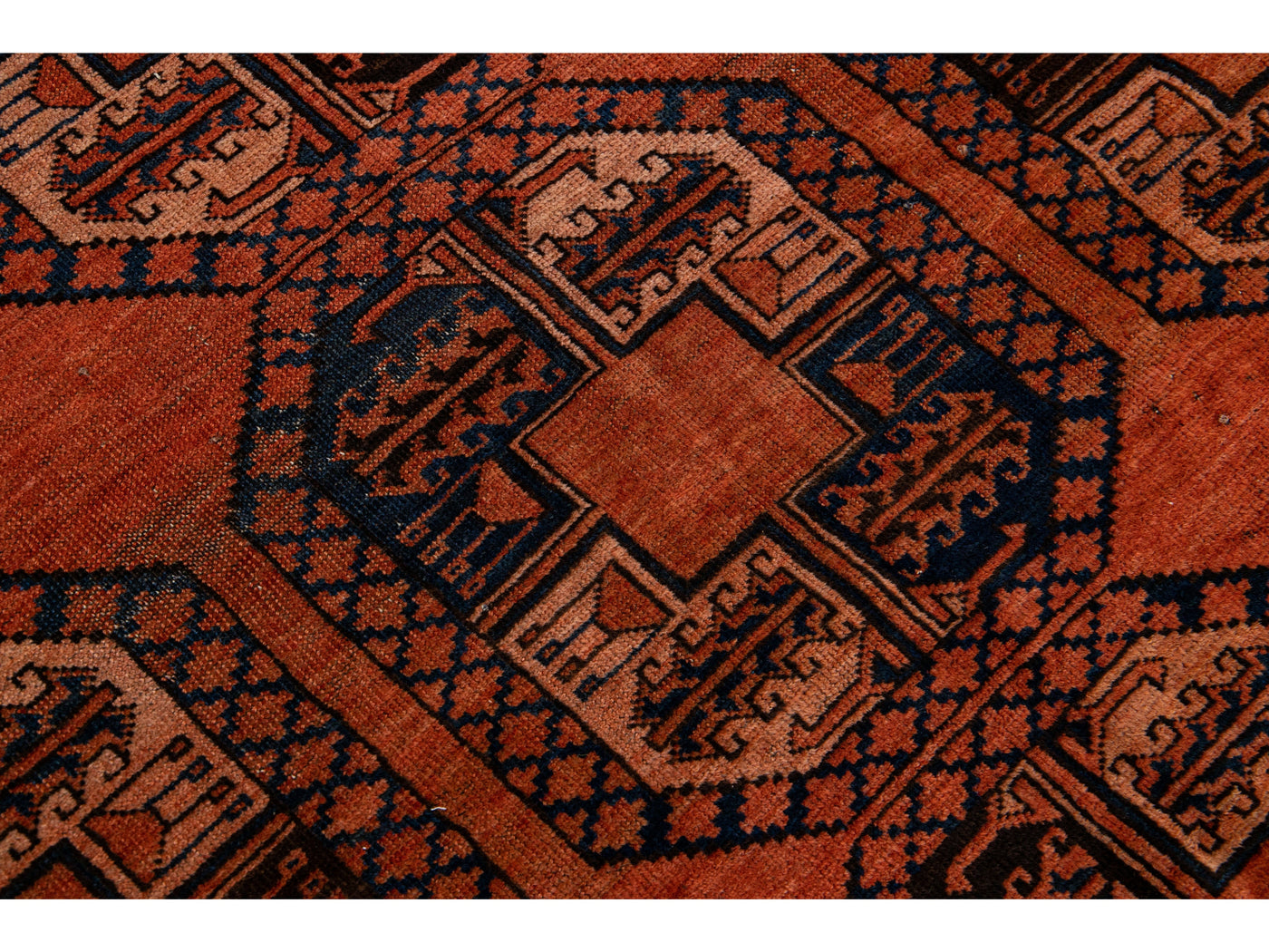 Vintage Turkmen Wool Rug 7 X 11