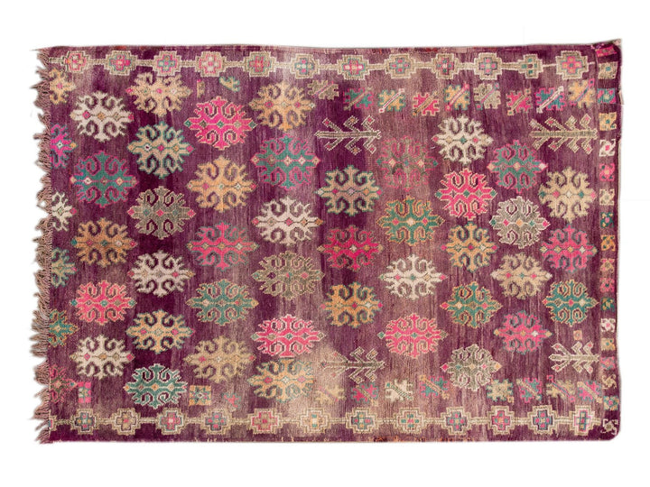 Vintage Red Moroccan Tribal Wool Rug, 6 x 10